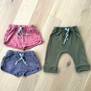 Girls mini mioche play shorts and crop harem pants size 3/4